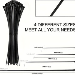 1000pcs Zip Ties Cable Wire Tie Plastic Wire Cord Straps