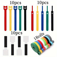 30 Pcs Combo Pack Data Cable Storage Magic Patch Tie