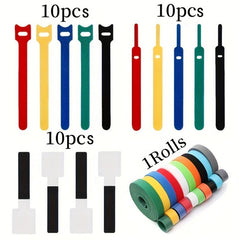 30 Pcs Combo Pack Data Cable Storage Magic Patch Tie