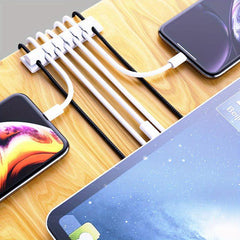Silicone Cable Organizer Cord Holder Wire Organizer USB Cable Management
