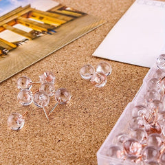 Thumbtack Transparent Rose I-shaped Nail