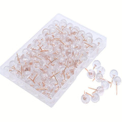 Thumbtack Transparent Rose I-shaped Nail