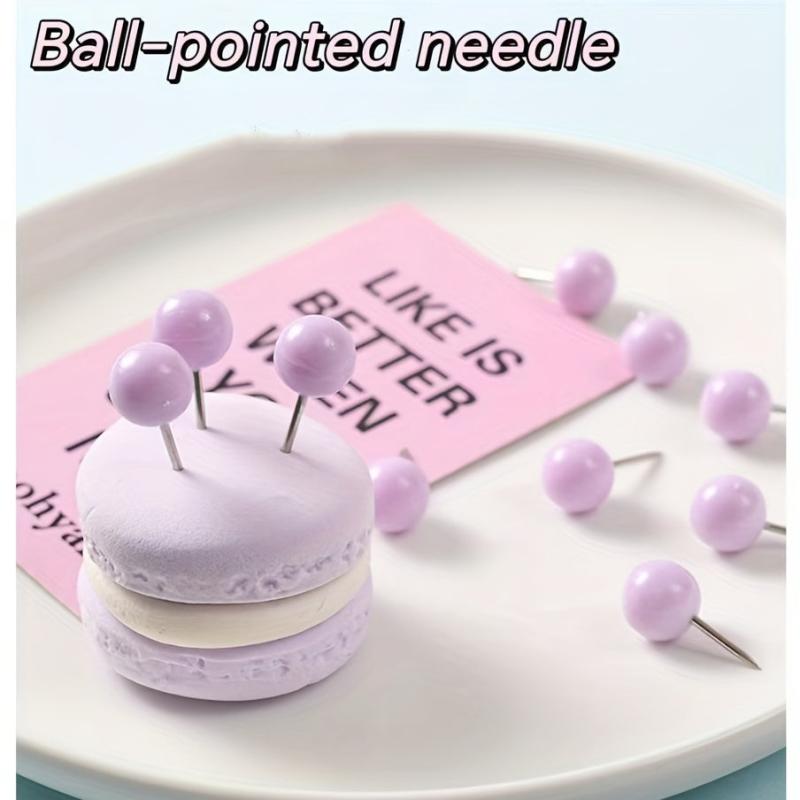 75pcs Macaron Pushpin Box Cork Board Wall Nail Set