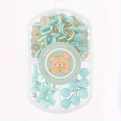 75pcs Macaron Pushpin Box Cork Board Wall Nail Set