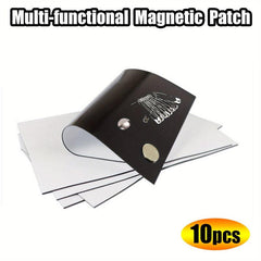 10pcs Square Rubber Soft Magnet Patch Adhesive Backed Strip Suction Piece