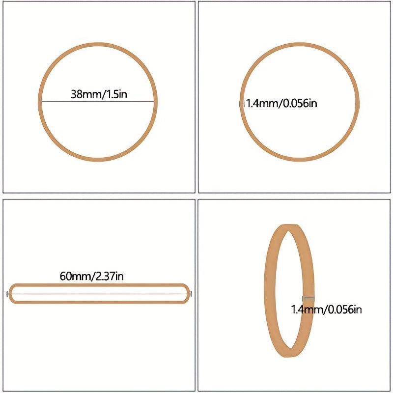 Yellow Rubber Bands 3.81 cm Diameter 180-1800 Pcs School Office Home Stationery