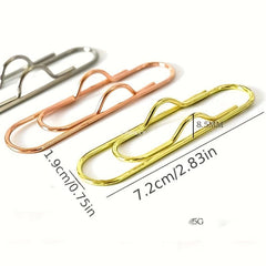 15pcs Mixed Metal Pen Clips For Notebooks Paper Clip Stationery Tool