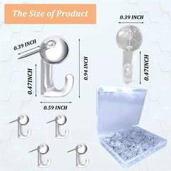 50pcs Push Pin Hooks Plastic Heads Cork Board Hooks Decorative Thumb Tacks Hook