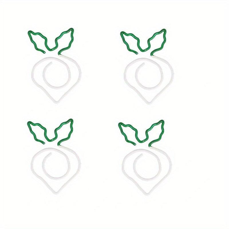 4pcs Double Carrot Paper Clip Colorful Fruit Mini Clip