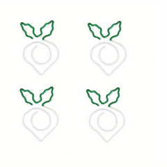 4pcs Double Carrot Paper Clip Colorful Fruit Mini Clip