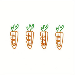 4pcs Double Carrot Paper Clip Colorful Fruit Mini Clip