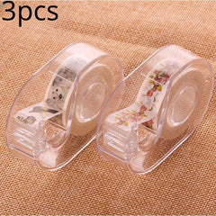 3pcs Mini Transparent Tape Dispenser