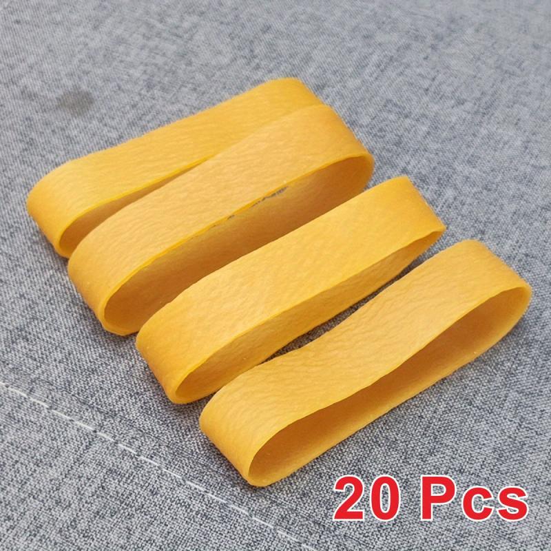 20 Pcs Yellow High Elastic 4.7 Inch Rubber Bands Stretchable Rings