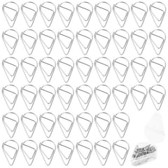 50pcs Water Drop Shape Paper Clips 1.6x2