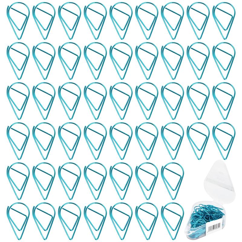 50pcs Water Drop Shape Paper Clips 1.6x2