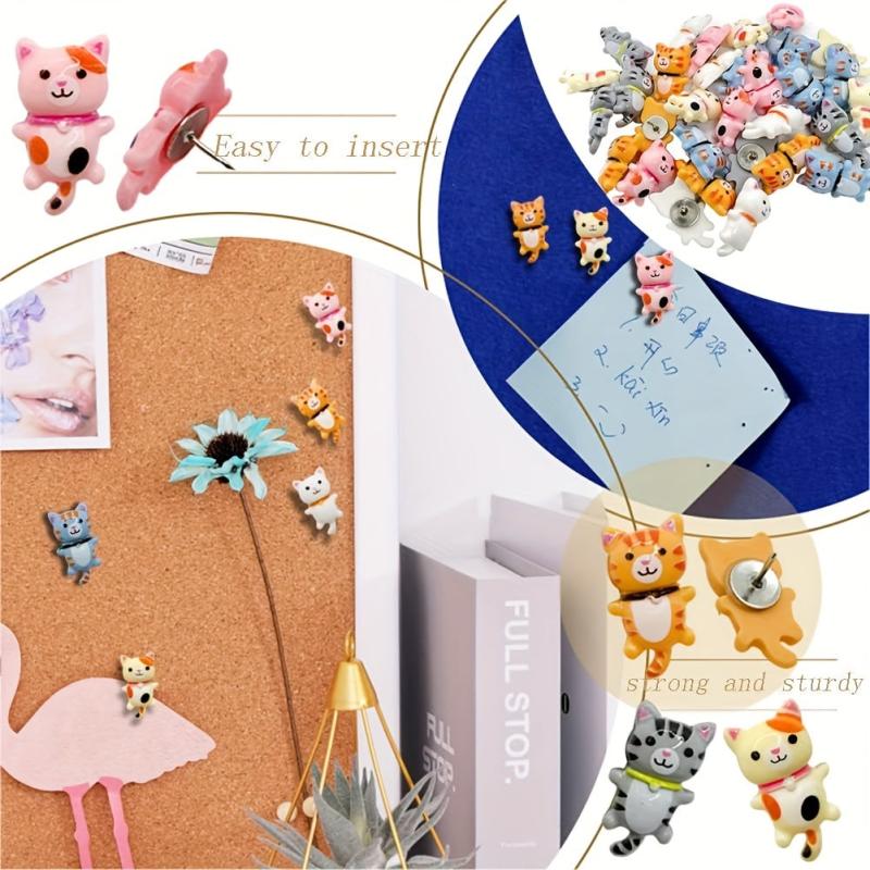 Cat Push Pins Decorative Thumb Tacks For Cork Board Wall Photo Map Pin