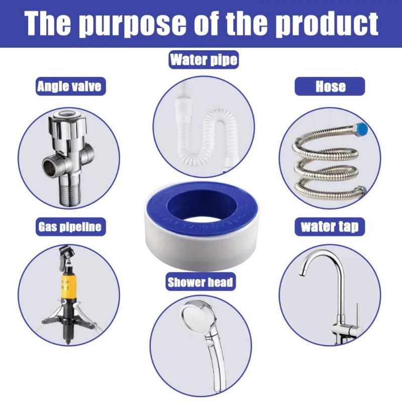 100pcs Faucet Sealing Thread Tape PTFE Roll Plumbing Plumber Fitting