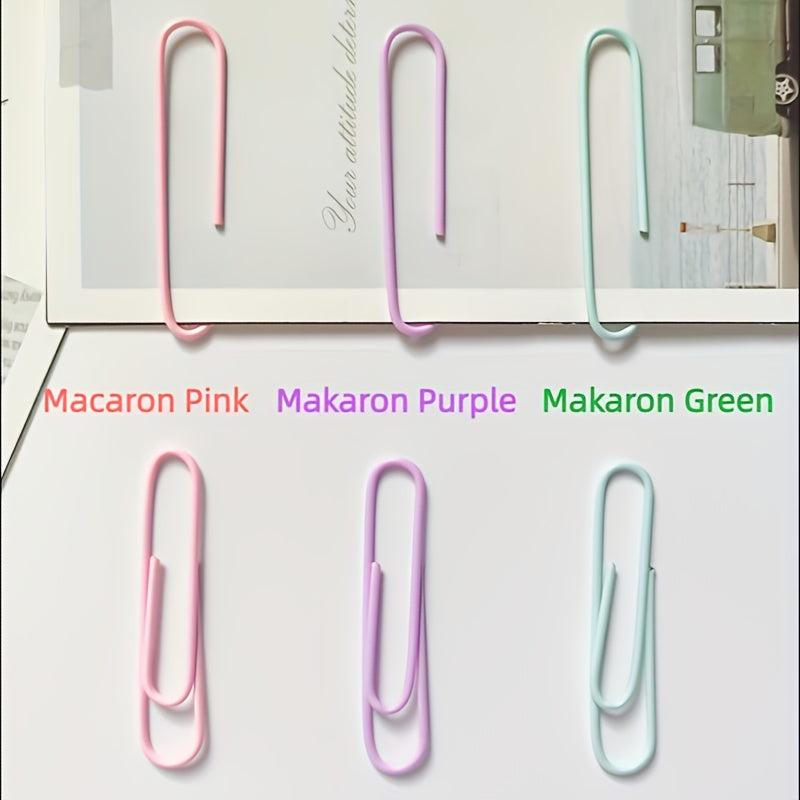 12pcs Macaron Mixed Paper Clip U Shape 50mm 33mm