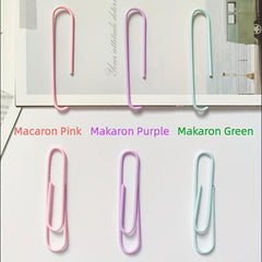 12pcs Macaron Mixed Paper Clip U Shape 50mm 33mm