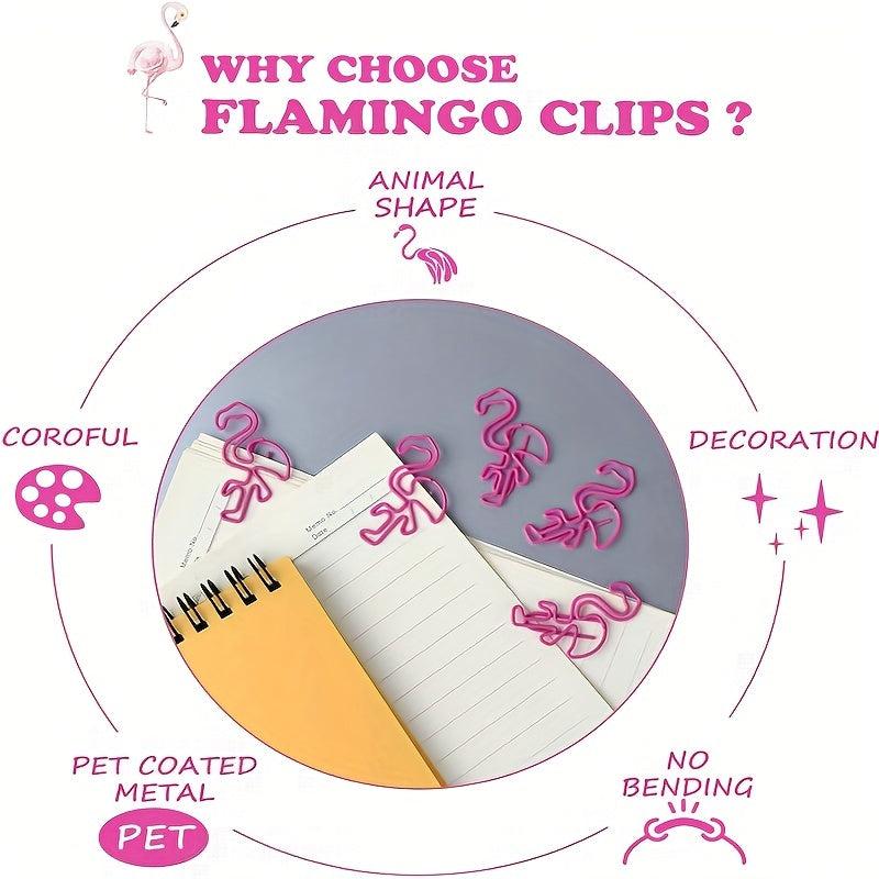 5pcs Flamingo Paper Clips Bookmarks School Wedding Decoration