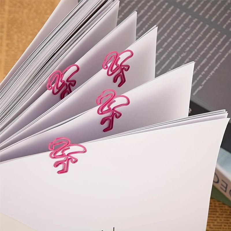 5pcs Flamingo Paper Clips Bookmarks School Wedding Decoration
