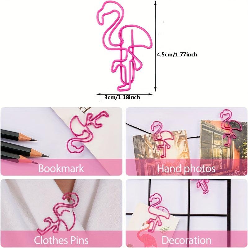 5pcs Flamingo Paper Clips Bookmarks School Wedding Decoration