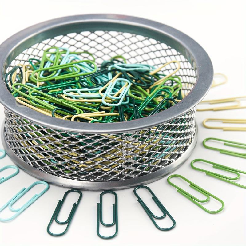 80 Colorful Iridescent Paper Clips for Desk Sparkle