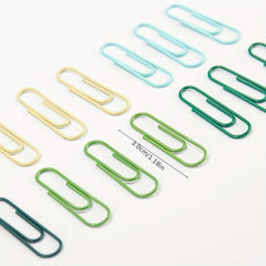 80 Colorful Iridescent Paper Clips for Desk Sparkle