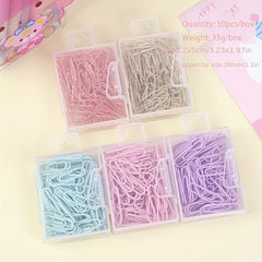 Colorful Macaron Long Tail Clip Set