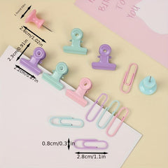 Colorful Macaron Long Tail Clip Set