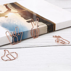10pcs Gesture Pin Office Supplies Funny Paper Clip