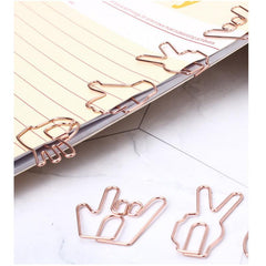 10pcs Gesture Pin Office Supplies Funny Paper Clip