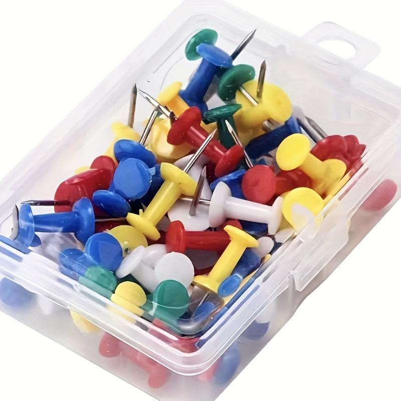 60pcs Colorful Push Pins with Storage Box