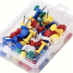 60pcs Colorful Push Pins with Storage Box