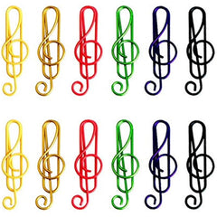 15 Pcs Musical Notes Metal Paper Clips for Office and School Supplies