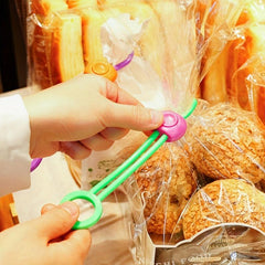 5pcs Silicone Food Bag Sealing Strap Freshness Sealing Clip