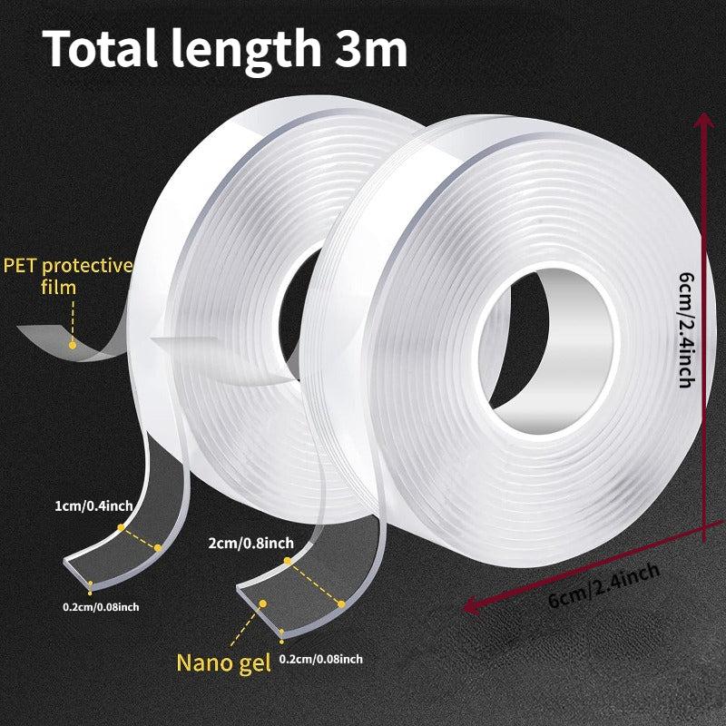 Heavy Duty Clear Double Sided Wall Tape - 2pcs