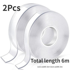 Heavy Duty Clear Double Sided Wall Tape - 2pcs