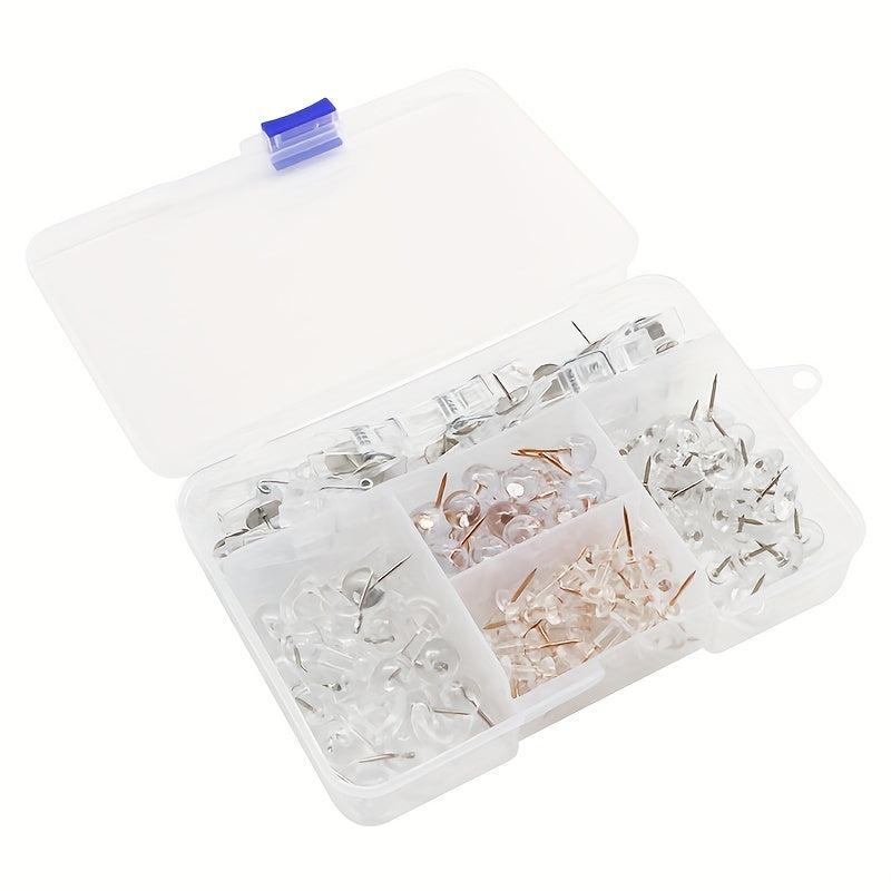 140 Transparent Push Nails Round Ball I nails For Bulletin Board
