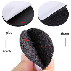 30 Pairs 0.174ft Sticky Back Hook and Nylon Adhesive Dots for Home Office