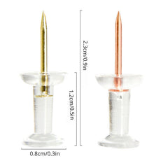 Transparent Rose Studs Cork Plastic Studs 100 Pieces