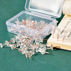 Transparent Rose Studs Cork Plastic Studs 100 Pieces