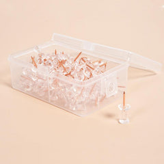 Transparent Rose Studs Cork Plastic Studs 100 Pieces