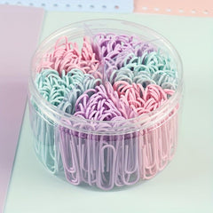 300 Paper Clips 3 Colors Plastic Packaging Document Clip