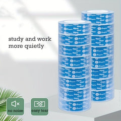 4pcs Transparent Easy Tear Tape Silent Hand Tear Low Noise Tape