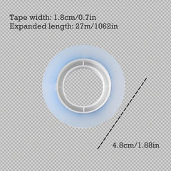 4pcs Transparent Easy Tear Tape Silent Hand Tear Low Noise Tape