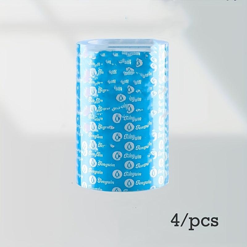 4pcs Transparent Easy Tear Tape Silent Hand Tear Low Noise Tape