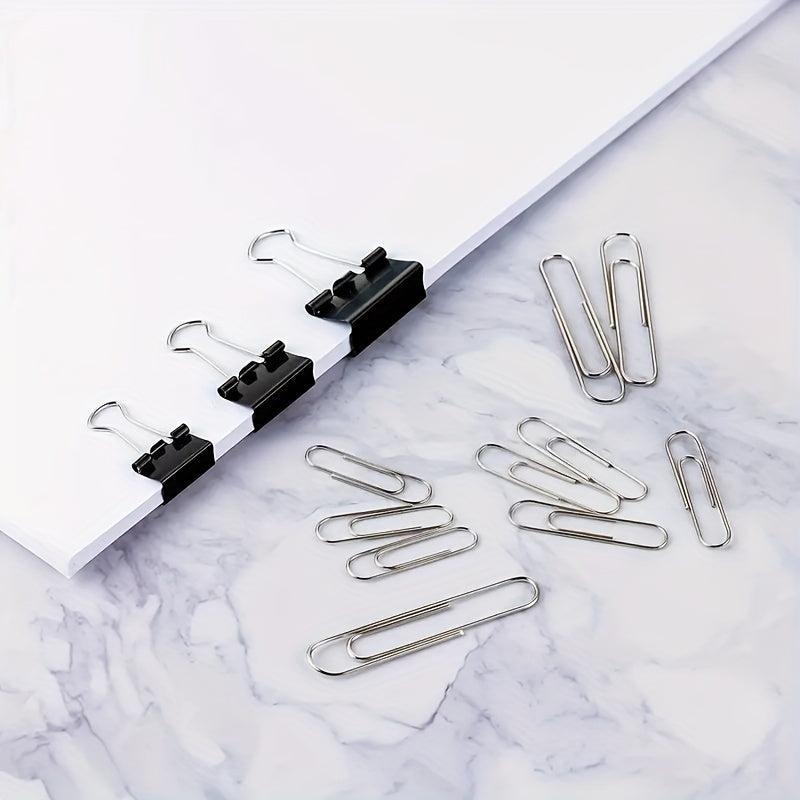 340pcs Paper Clips Binder Clips Assorted Sizes Large Medium Small