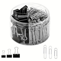 340pcs Paper Clips Binder Clips Assorted Sizes Large Medium Small