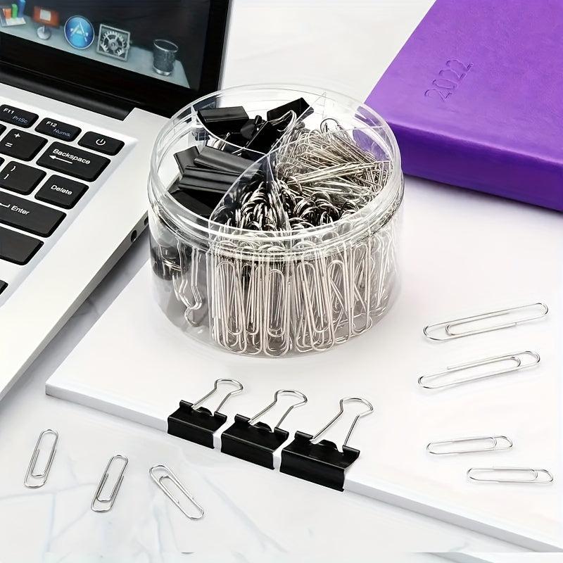 340pcs Paper Clips Binder Clips Assorted Sizes Large Medium Small